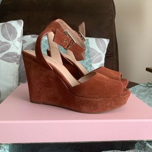 Kate Spade suede wedge sandals